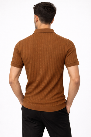 Brown Netted Tshirt