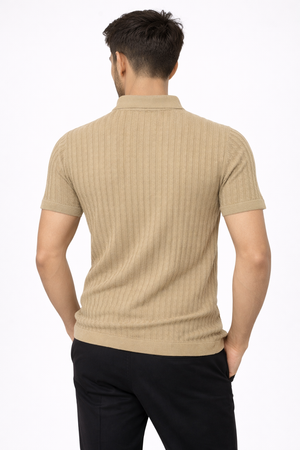 Beige Netted Tshirt
