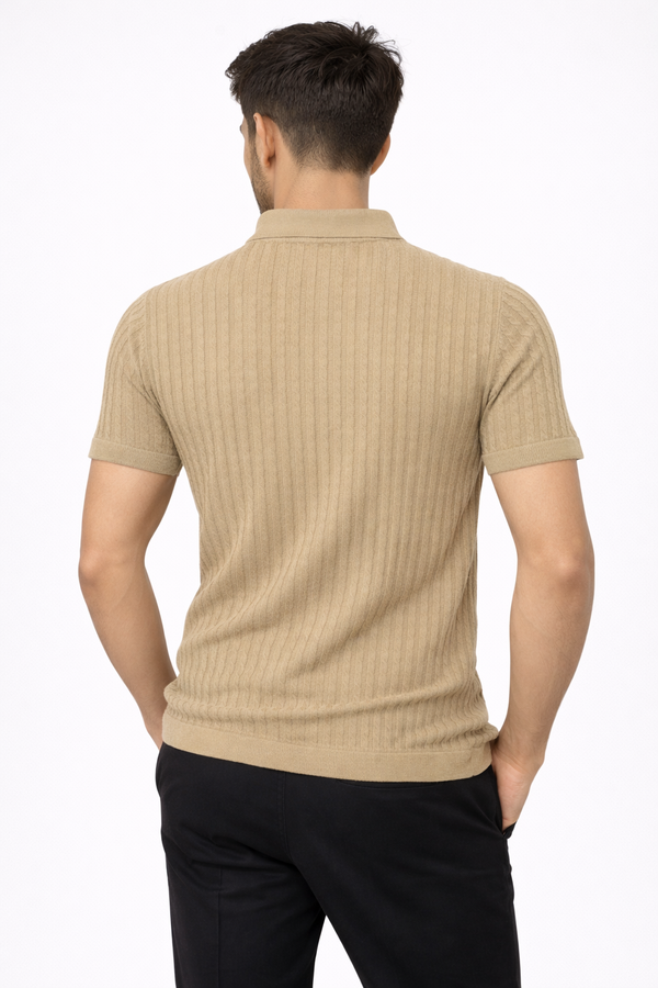 Beige Netted Tshirt