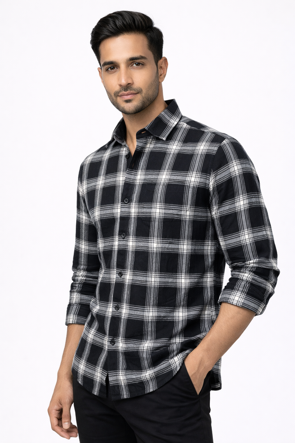 Black Checked Shirt