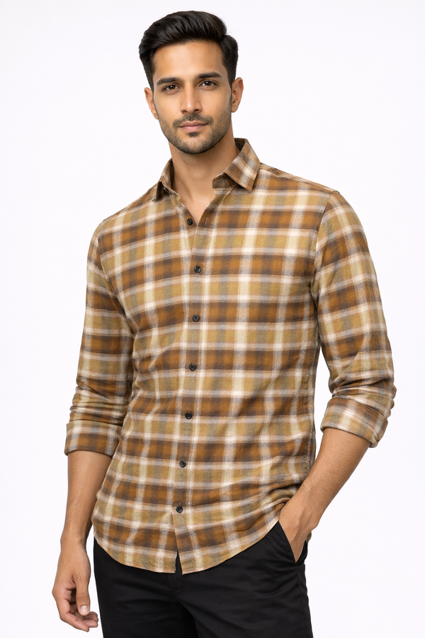 Mustard Checked Shirt