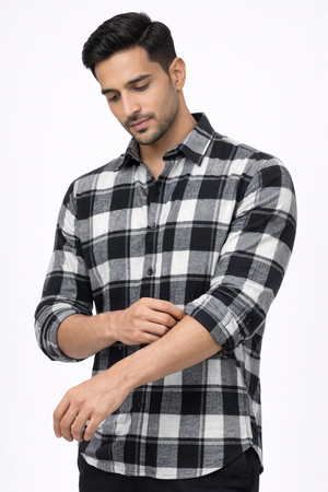 White Checked Shirt