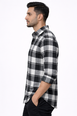 White Checked Shirt
