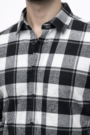 White Checked Shirt