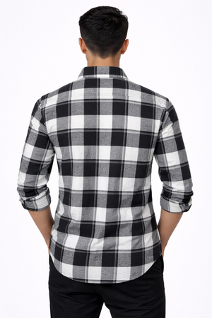 White Checked Shirt