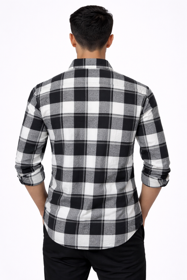 White Checked Shirt