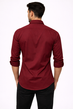 Maroon Liquid Formal Shirt