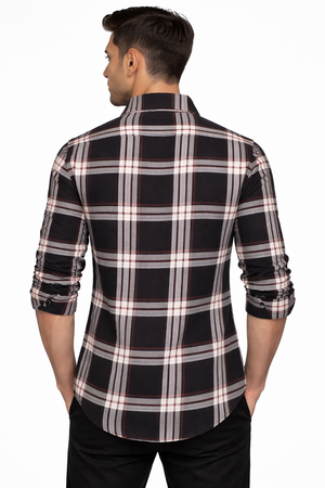 Black Stripe Checked Shirt