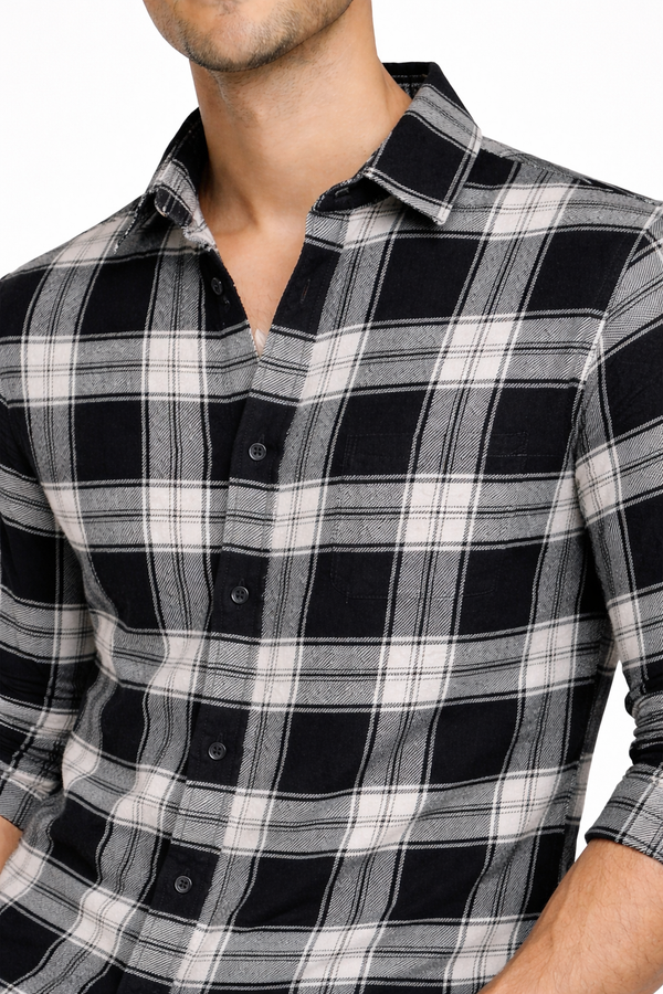 Black & White Checked Shirt