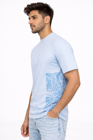 Blue Drop Shoulder Tshirt
