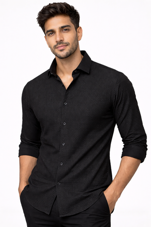 Black Flex Designer Shirt