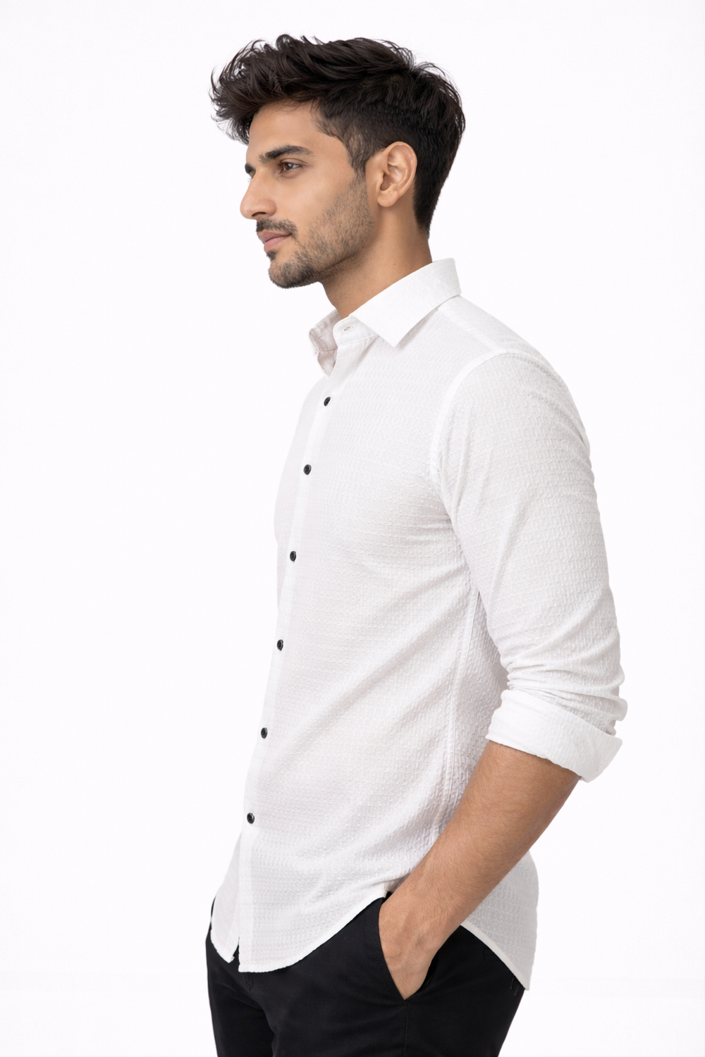 White Flex Designer Shirt