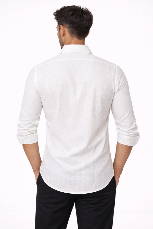 White Flex Designer Shirt