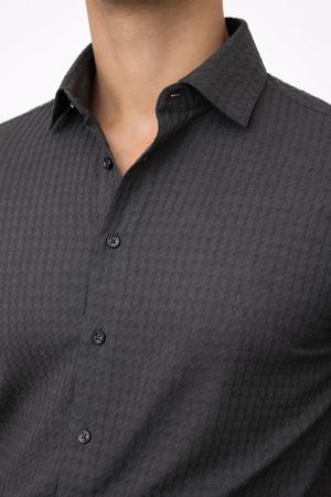 Grey Flex Designer Shirt