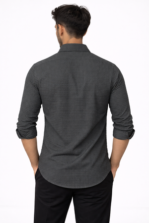 Grey Flex Designer Shirt