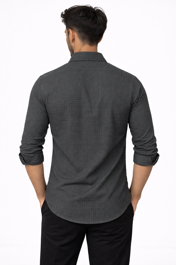 Grey Flex Designer Shirt