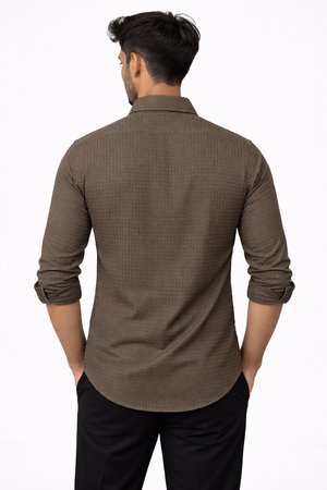 Brown Flex Designer Shirt