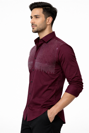 Maroon Club Wear Shirt