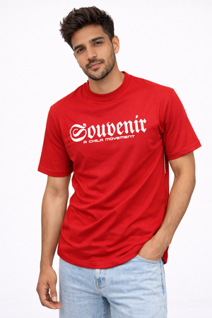 Red Drop Shoulder Tshirt