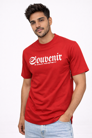 Red Drop Shoulder Tshirt