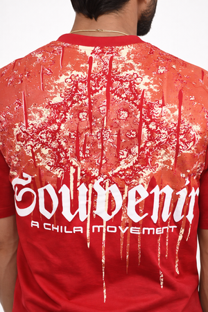 Red Drop Shoulder Tshirt