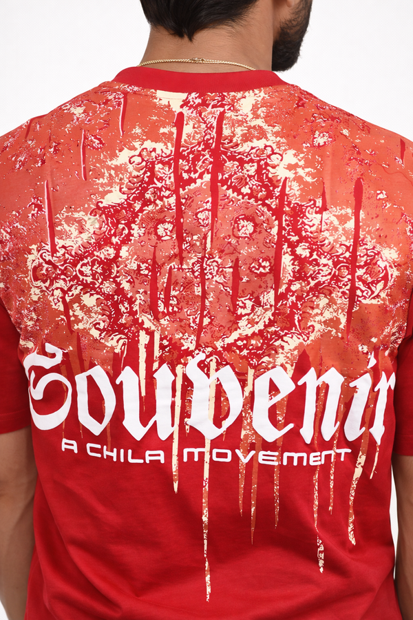 Red Drop Shoulder Tshirt