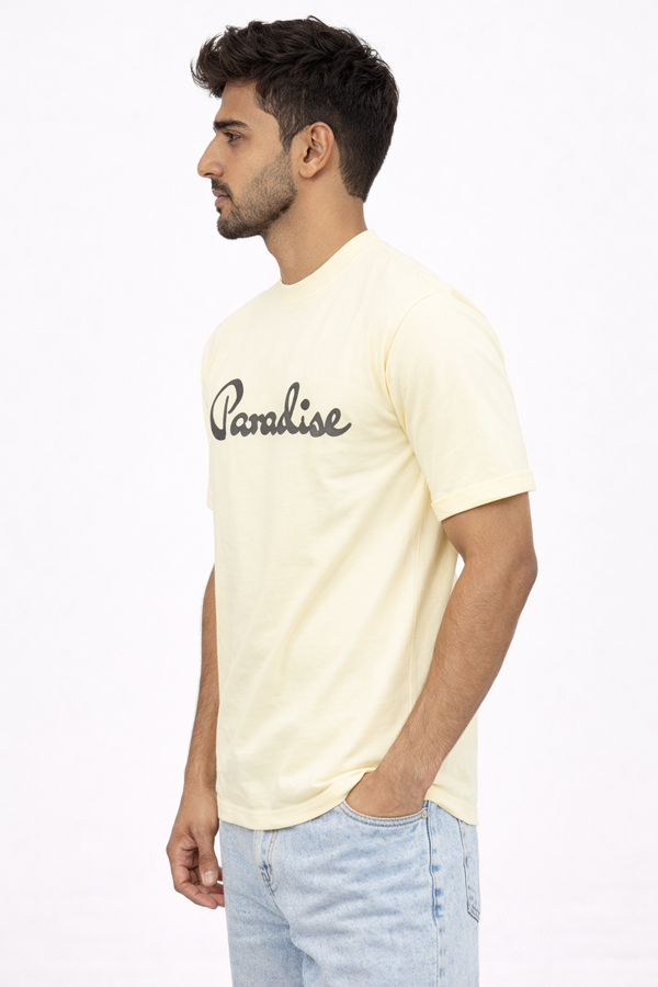 Cream Drop Shoulder Tshirt