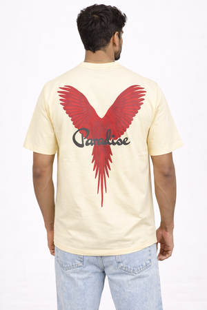 Cream Drop Shoulder Tshirt