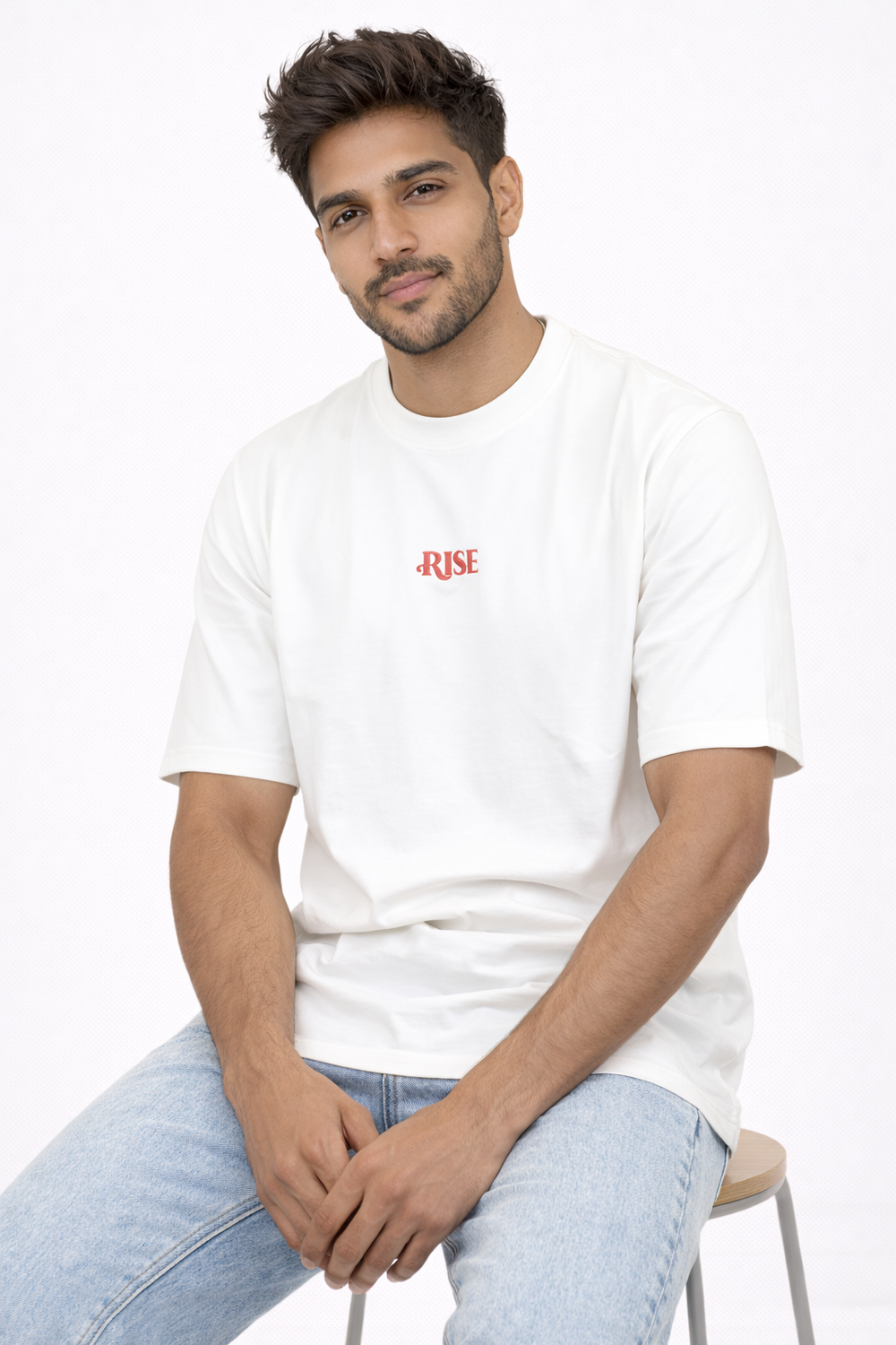 White Drop Shoulder Tshirt