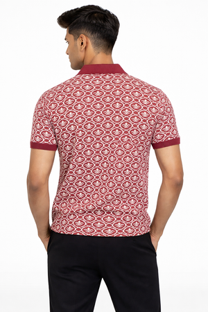Red Collar Tshirt