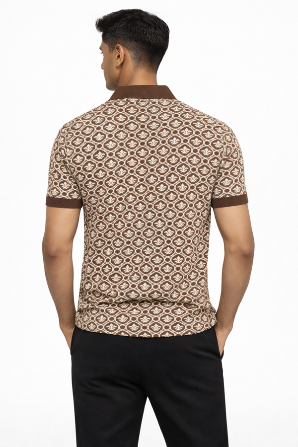 Brown Collar Tshirt
