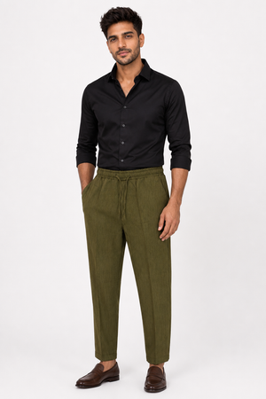 Olive Green Korean Trouser