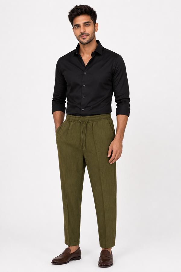 Olive Green Korean Trouser