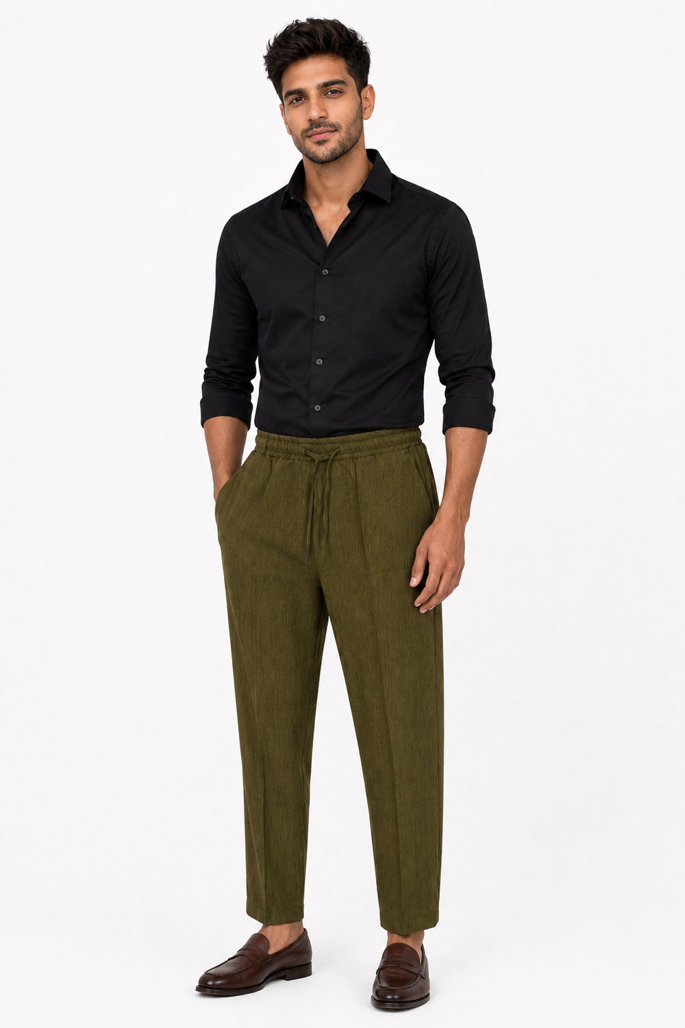 Olive Green Korean Trouser
