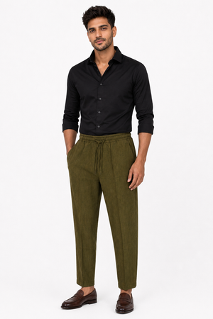 Olive Green Korean Trouser