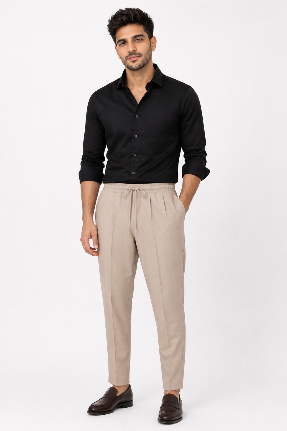 Sand Cream Korean Trouser
