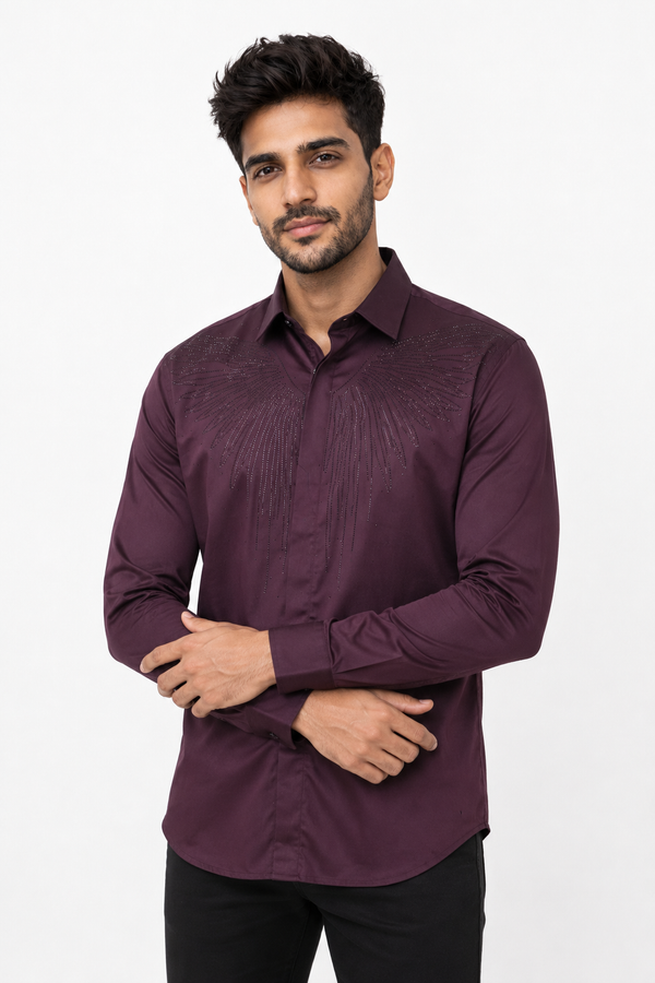 Maroon Stone Shirt