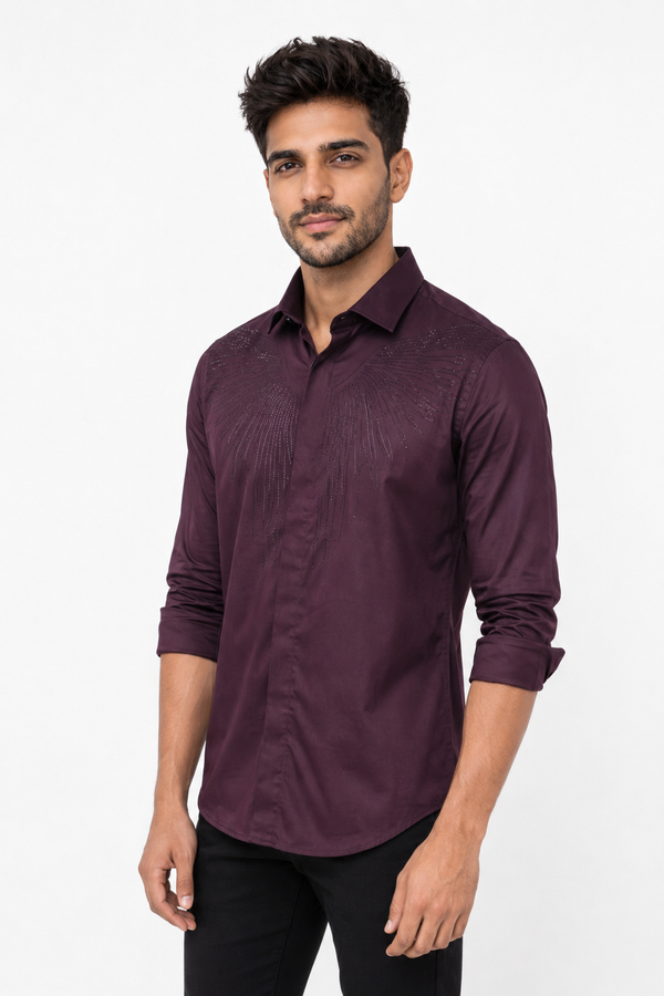 Maroon Stone Shirt