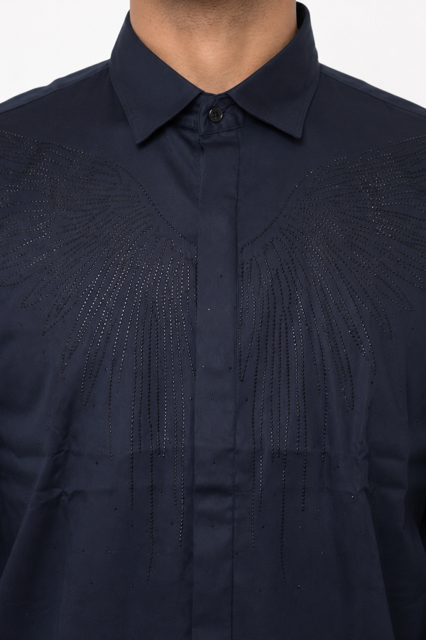 Navy Blue Stone Shirt