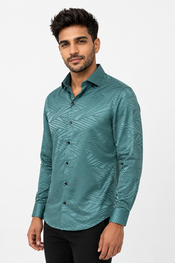 Sea Blue Designer Shirt