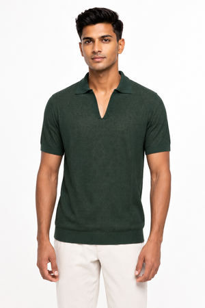 Bottle Green Netted Tee shirt
