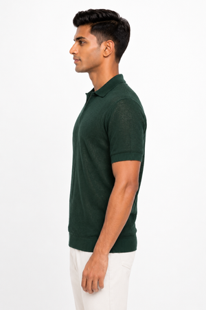 Bottle Green Netted Tee shirt
