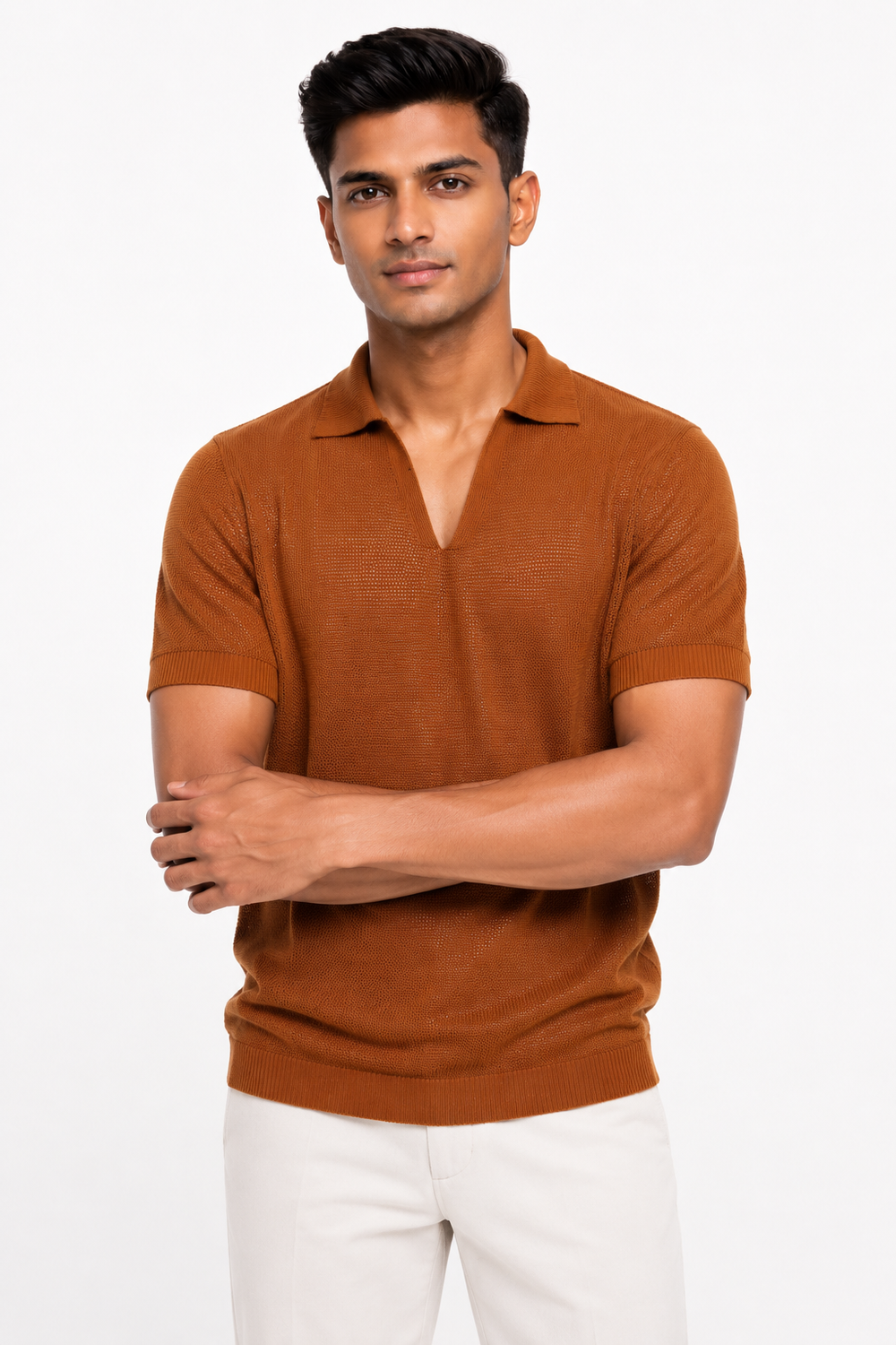 Rustic Orange Netted Tee shirt