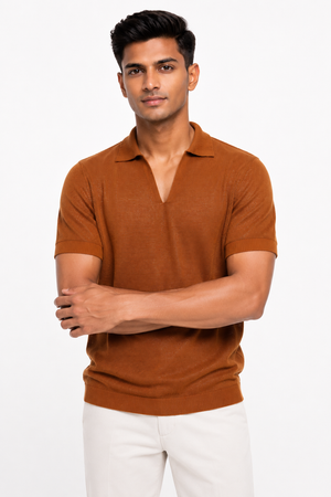 Rustic Orange Netted Tee shirt