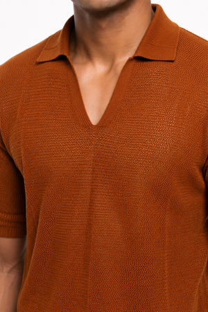 Rustic Orange Netted Tee shirt