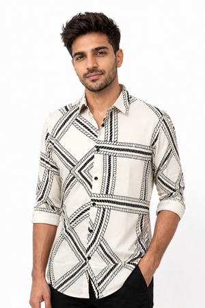 White Printed Shirt