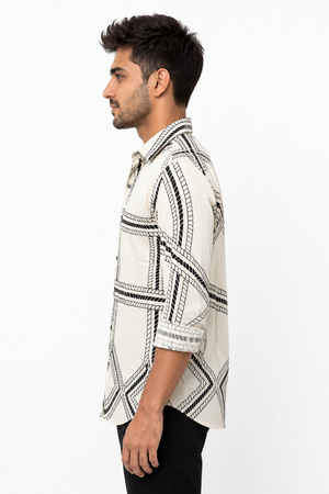 White Printed Shirt