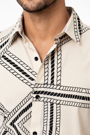 White Printed Shirt