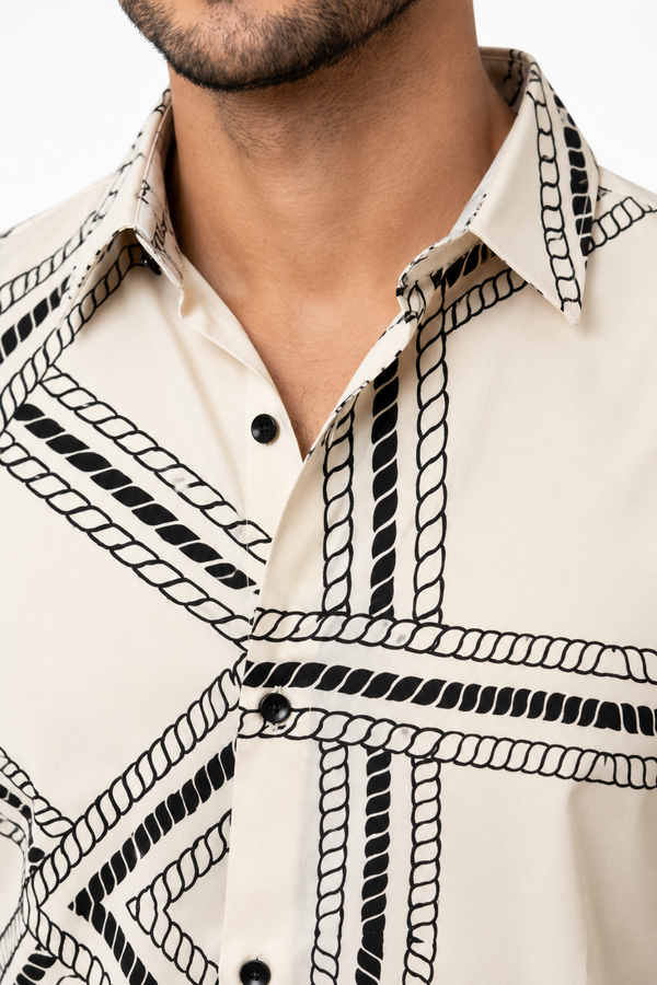 White Printed Shirt