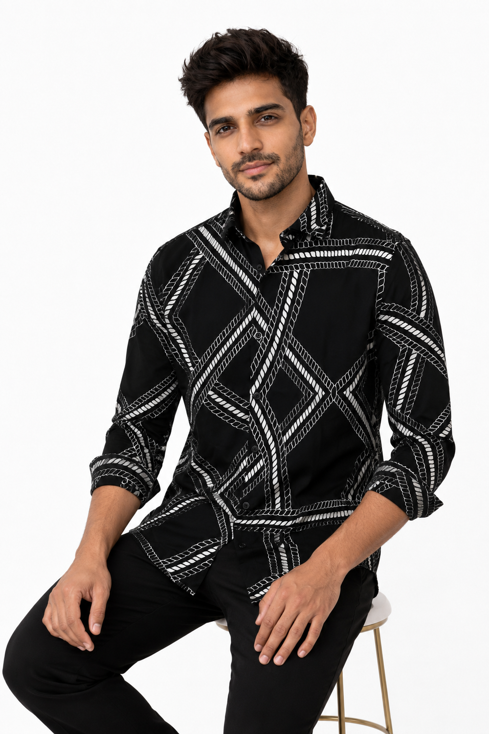Black Printed Shirt